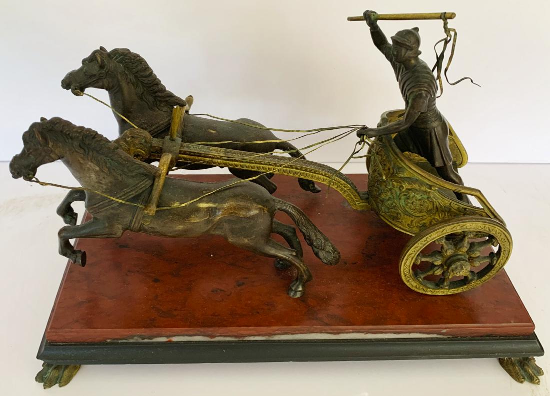 19th C. Grand Tour Bronze- Horse and Chariot (1 of 7)