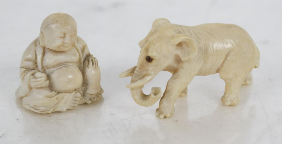 Two Netsuke-Style Carved Figurines (1 of 4)