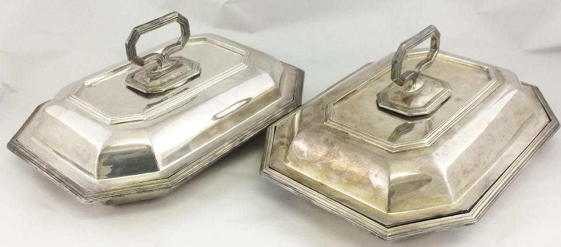 Pair Silver-Plated Covered Dishes - London (1 of 13)