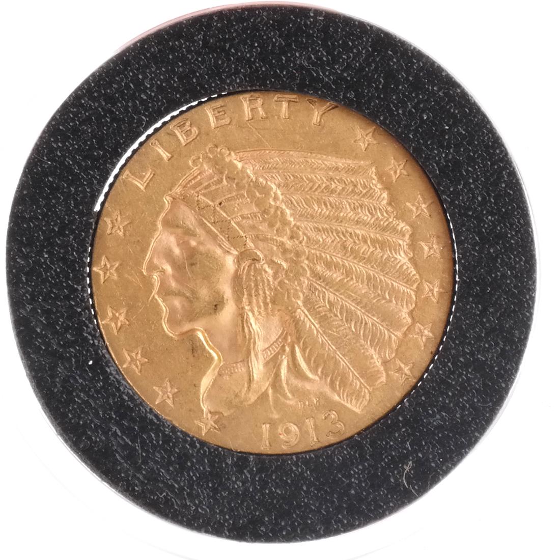 1913 $2 1/2 Gold Indian Head, X.F.: 1913 $2 1/2 Gold Indian Head, X.F.