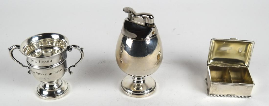 Sterling Silver Table Lighter, Stamp Box & Cup (1 of 10)