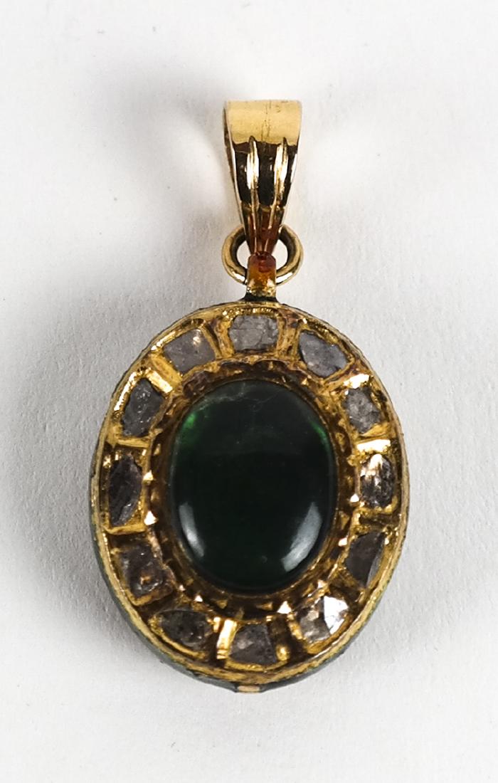 19th C. Indian Mughal Ladies Jeweled Pendant (1 of 5)