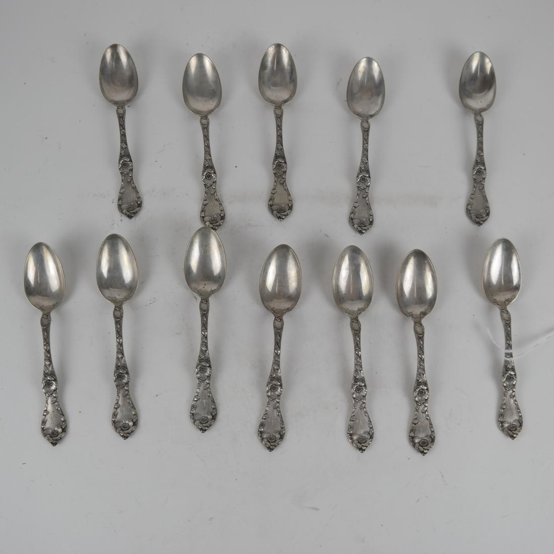 12 Antique Sterling Spoons - Wm. Wise & Son (1 of 4)