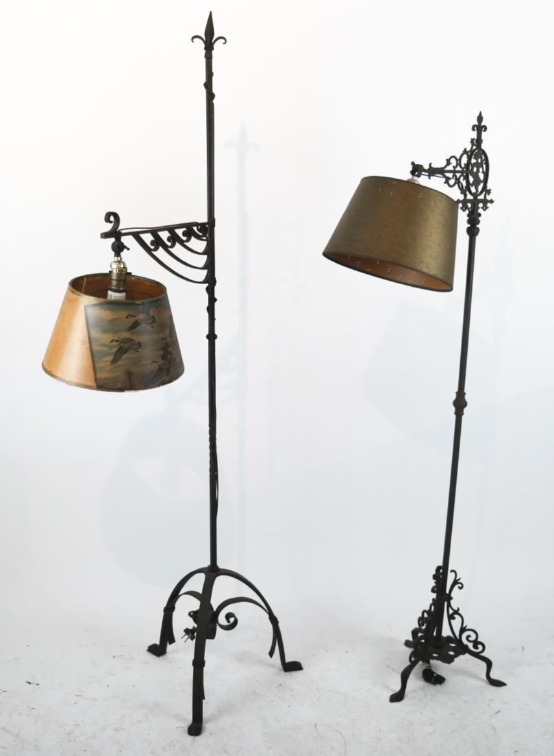 Two Gothic-Style Iron Floor Lamps (1 of 7)