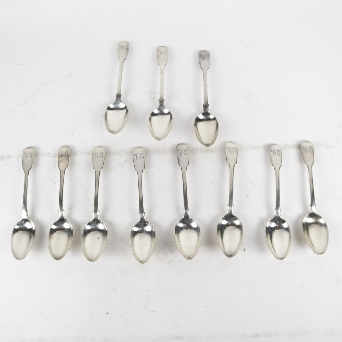 11 Early 19th Century Georgian Silver Spoons (1 of 4)