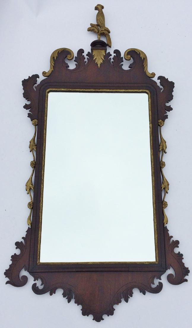 19th Century Eagle Pediment Mahogany Gilt Mirror (1 of 8)