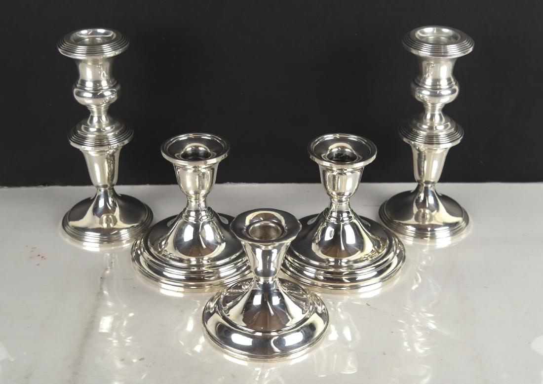International & Empire Sterling Candlesticks (5) (1 of 4)