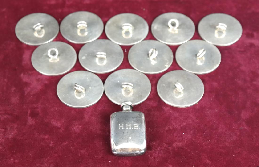 12 Cartier Sterling Place Holders & Tiffany & Co. Flask (1 of 3)