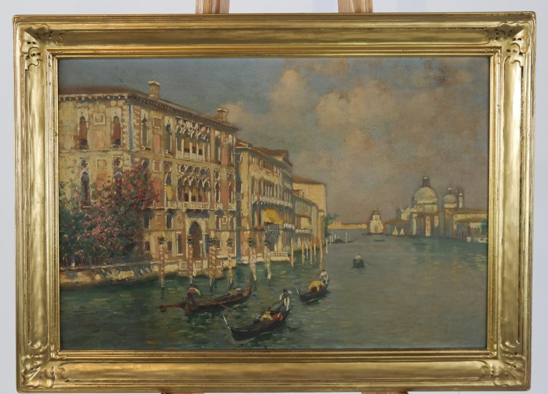 MANGUIN: Venetian Canal Scene - Oil on Canvas (1 of 4)
