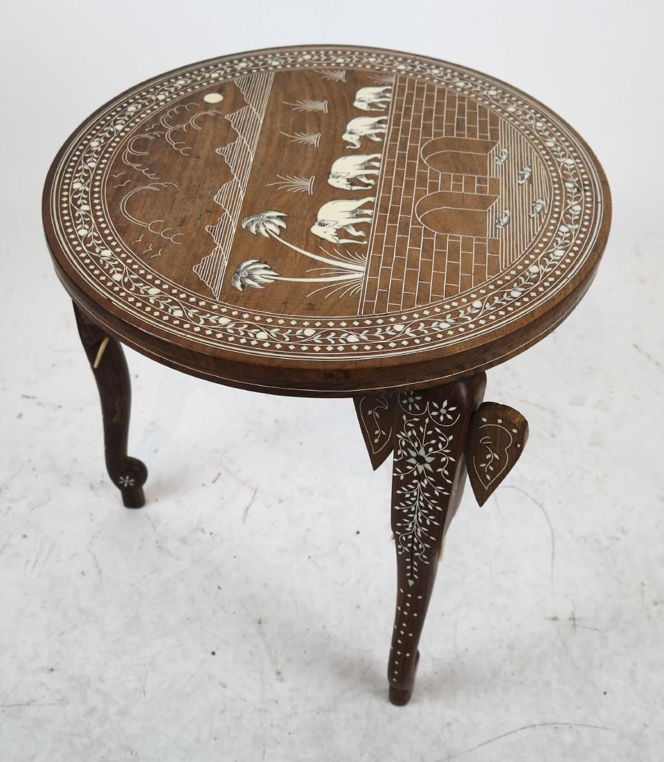 Indian Elephant Design Inlaid Table (1 of 6)