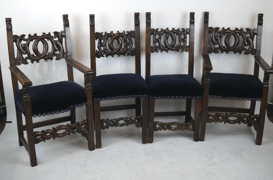 Four 18th Century Renaissance Chairs (1 of 9)