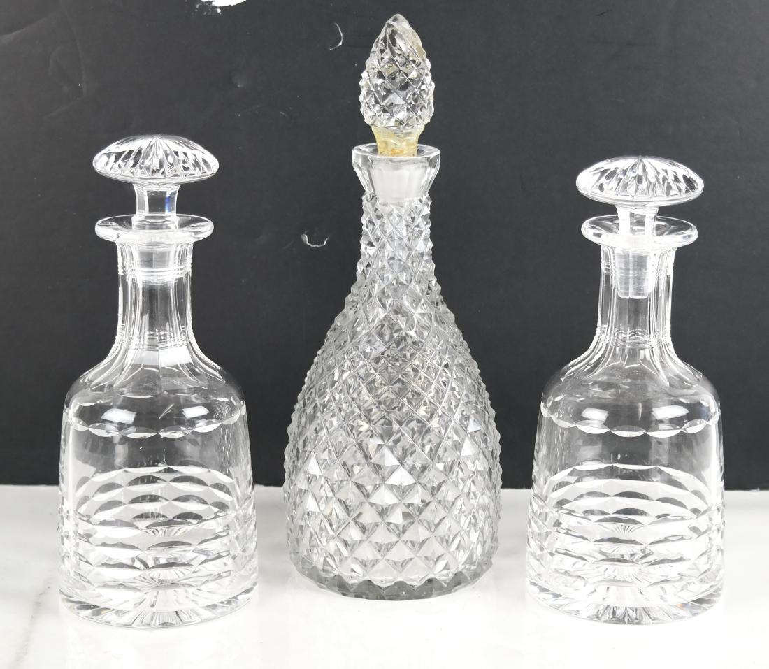 Anglo-Irish 19th C. Cut Glass Decanter & 2 Others (1 of 10)