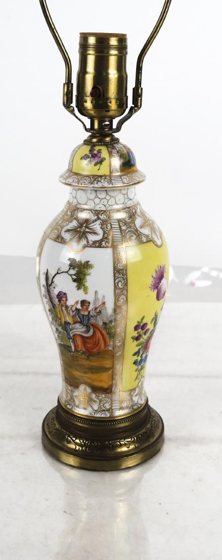 Dresden Floral Decorated Porcelain Lamp (1 of 9)