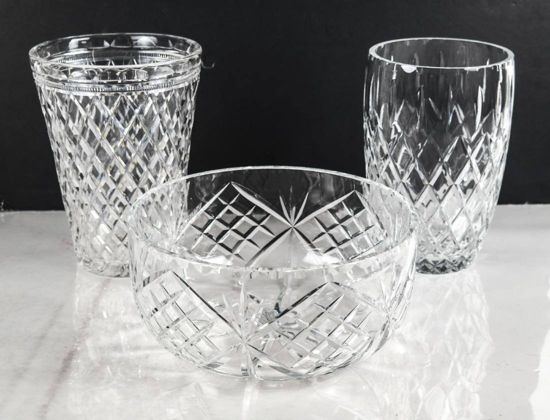 Two Cut Glass Vases & A Cut Crystal Bowl (1 of 4)