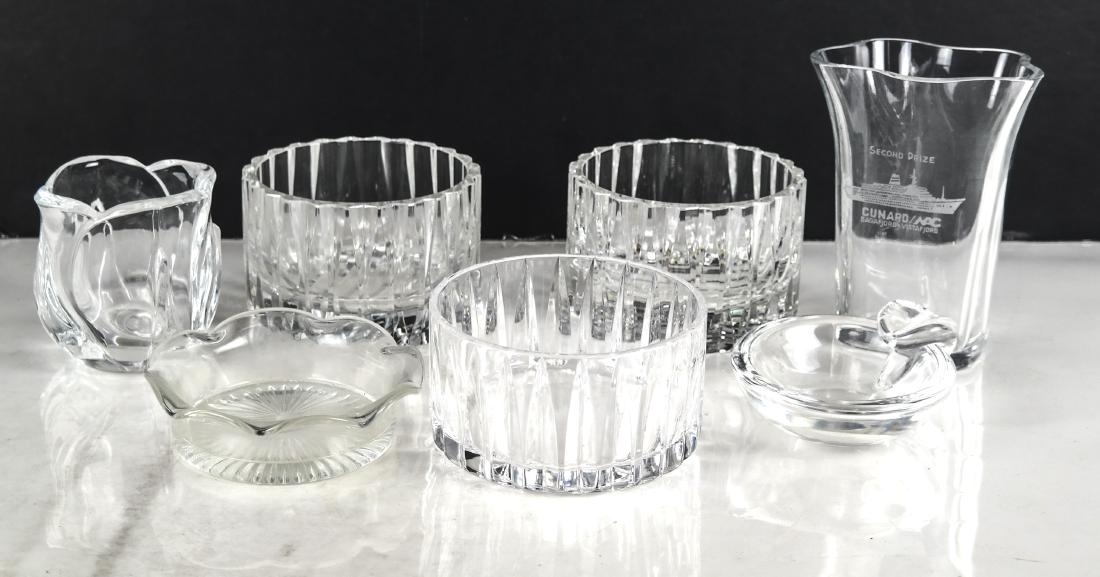 Lot of  Ashtrays, Cylinder Bowls, Votive & Vase (1 of 6)