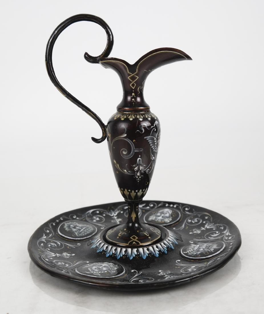 French Enamel Ewer and Allegorical Plate (1 of 5)
