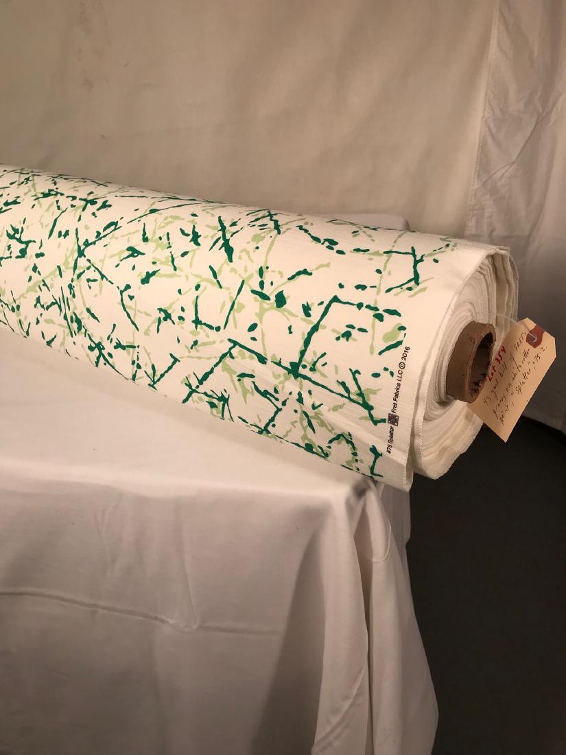 43 Yards of FRET Green on White Abstract Print (1 of 4)