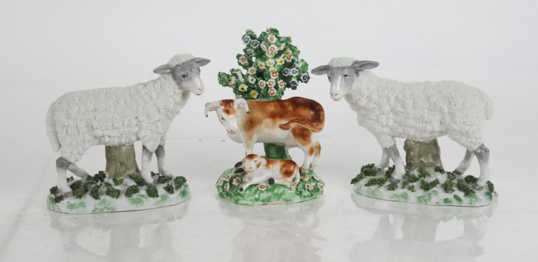 Staffordshire Bocage Porcelain Sheep, Cows (1 of 6)
