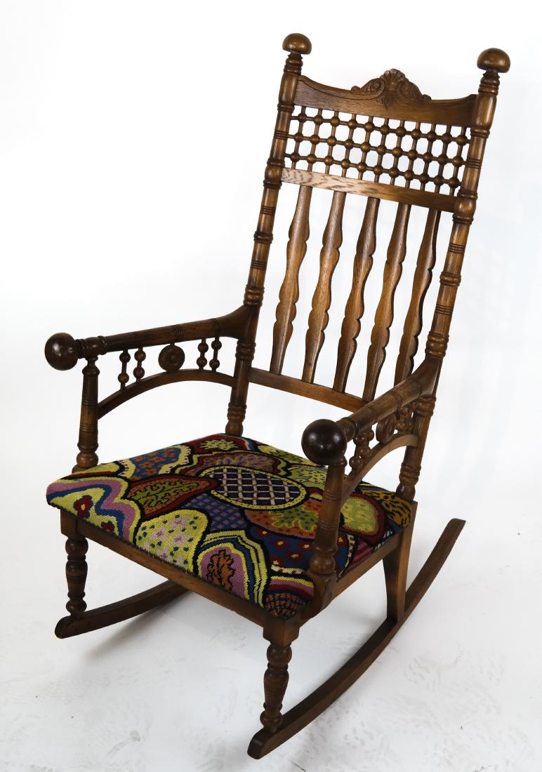 Aesthetic Faux Bamboo Rocking Chair (1 of 4)