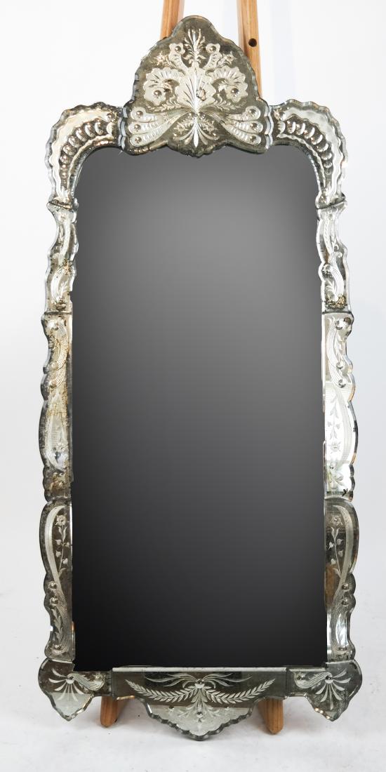 Antique Venetian-Style Etched Mirror (1 of 4)