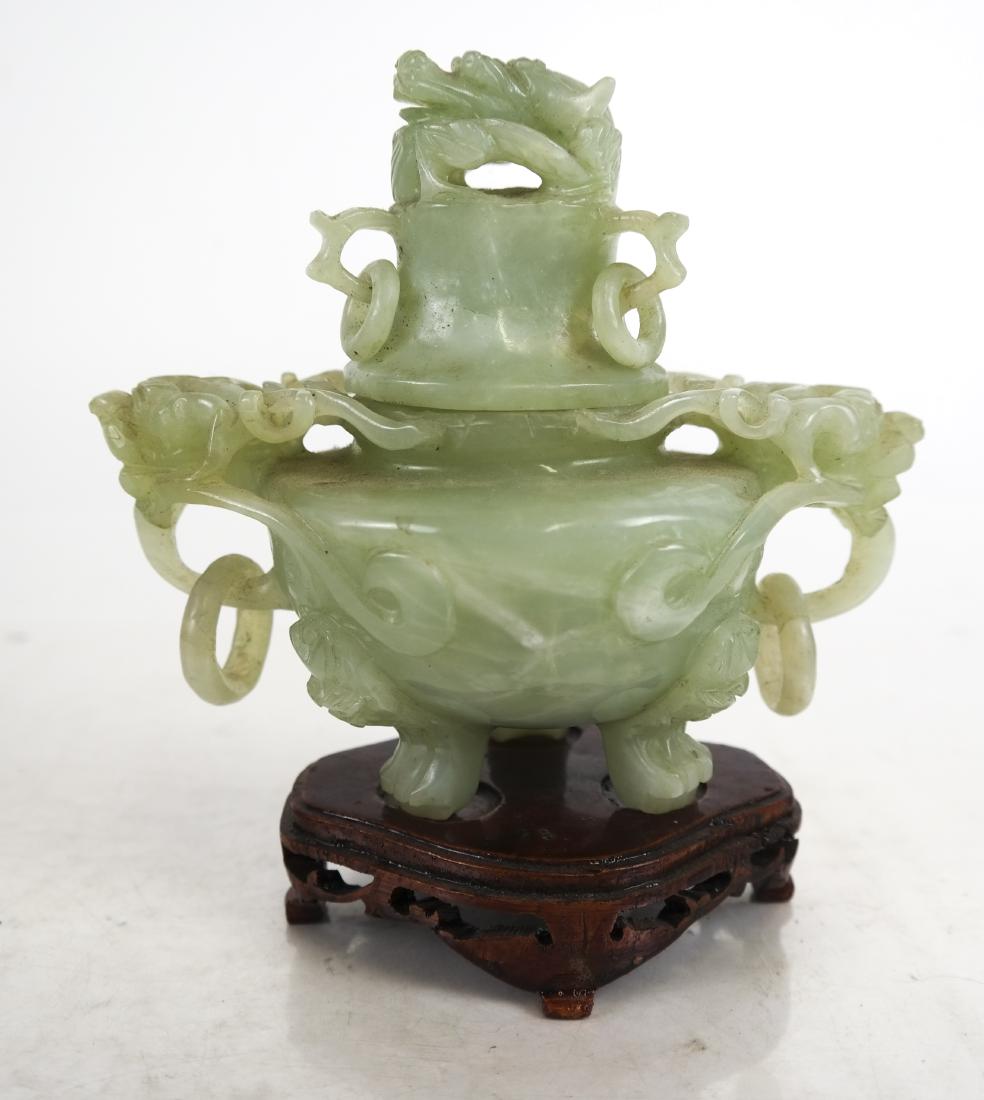 Chinese Jade Censer on Wood Stand (1 of 5)