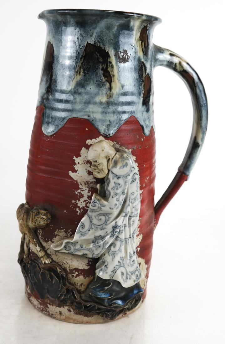 20th C. Chinese Hand-Built Ceramic Pitcher (1 of 6)