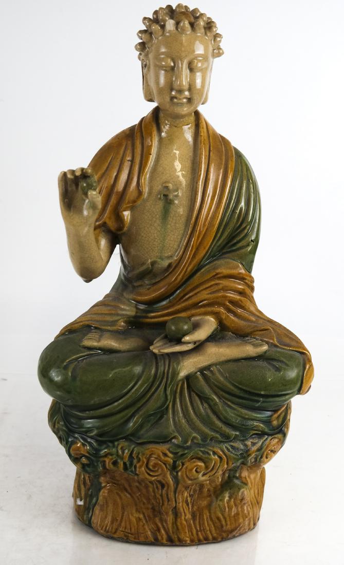 Ceramic Glazed Buddha Statue (1 of 8)