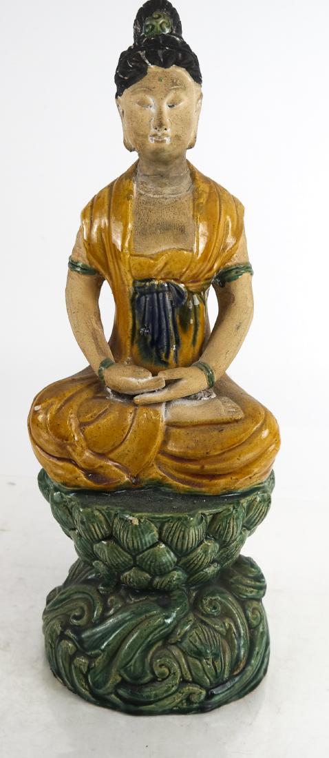 Chinese Ceramic Sculpture - Woman Meditating (1 of 5)