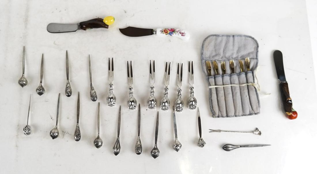 Various Sterling Silver Nut Picks & Pate Spreaders (1 of 6)