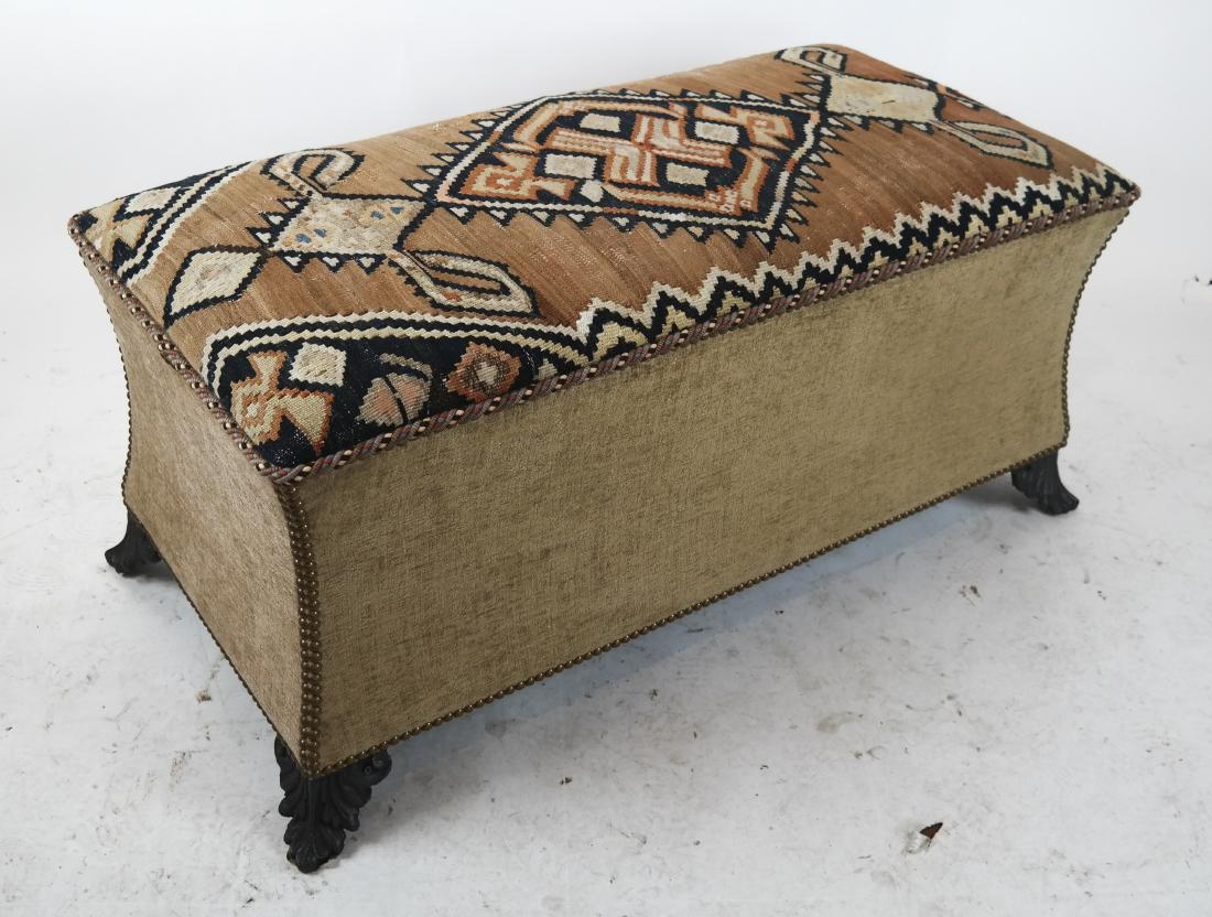 Kilim-Upholstered Window Bench/Ottoman (1 of 4)