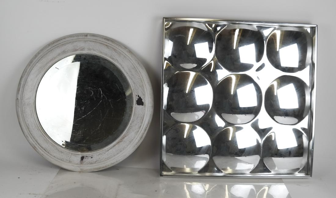 Two Modern Mirrors: Convex & White (1 of 4)