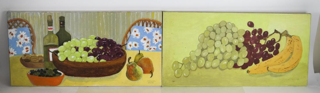 Pair of Unframed Table Still Lifes with Fruit (1 of 7)