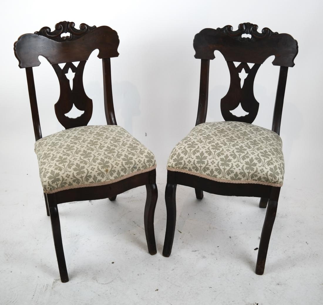 Pair Empire Mahogany Side Chairs (1 of 7)