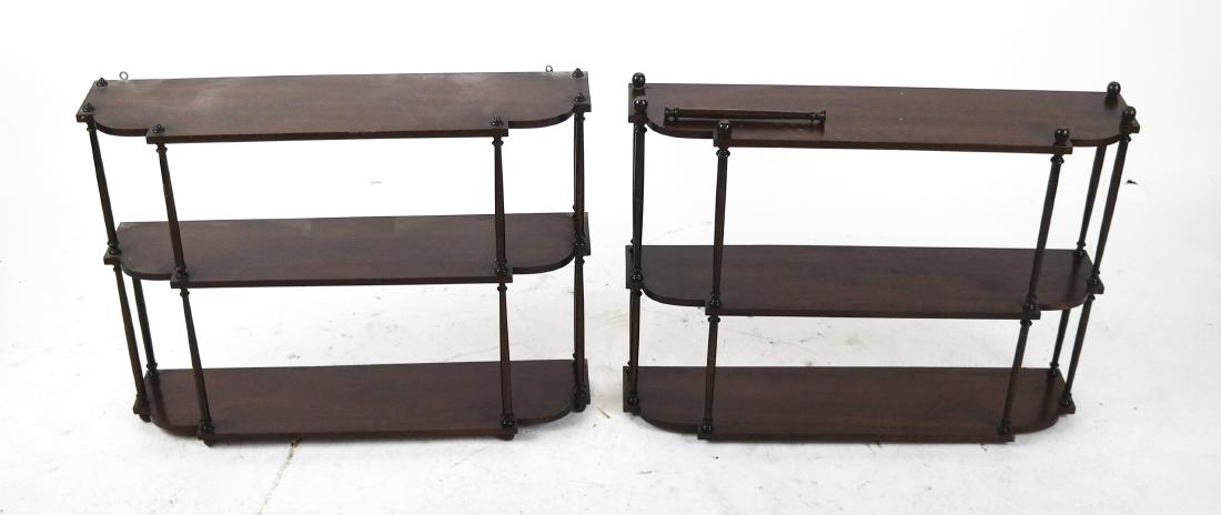 Pair of Mahogany Hanging Display Racks (1 of 4)