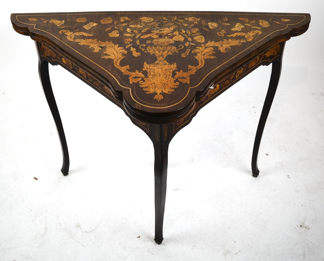 18th Century Marquetry Envelope Gaming Table (1 of 8)