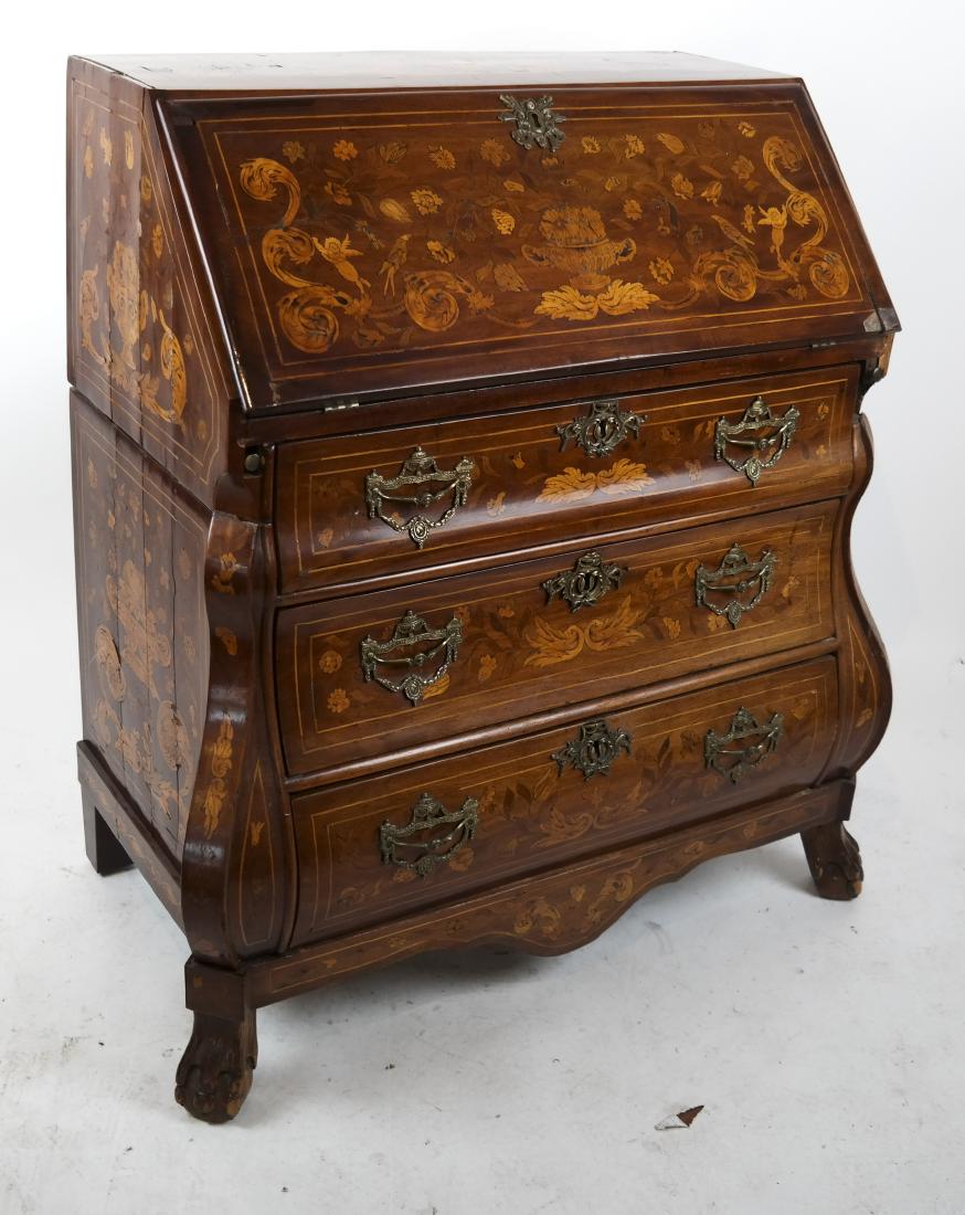 18th Century Marquetry Slant-Front Desk (1 of 7)