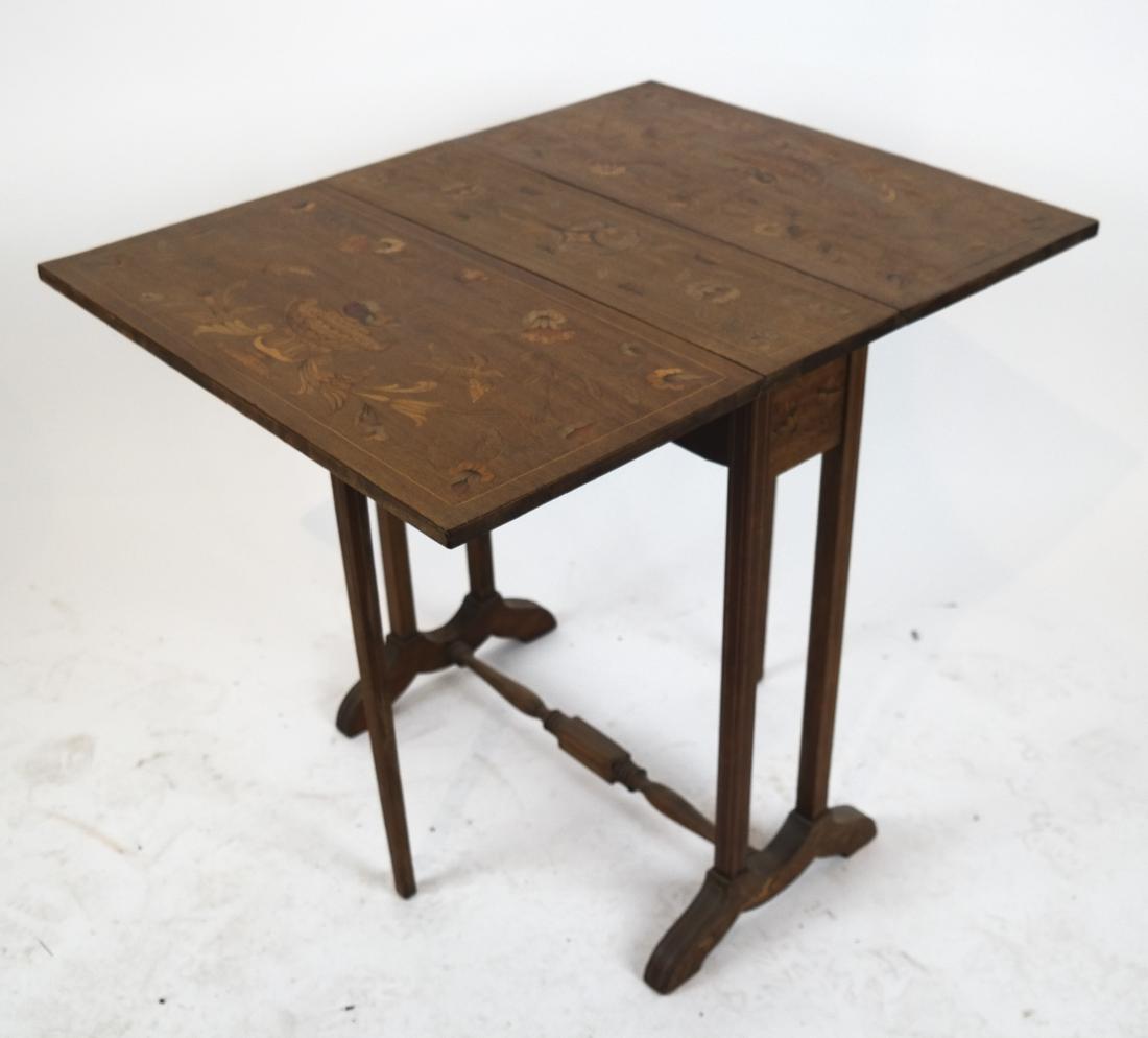 American Antique Marquetry Drop-Leaf Table (1 of 5)
