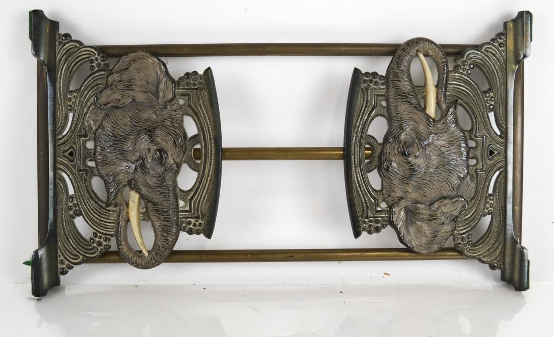 Brass Elephant-Decorated  Adjustable Book Rack (1 of 6)