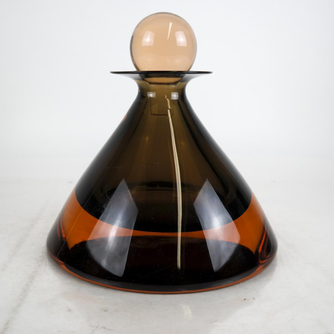Seguso Murano Amber Glass Bottle with Stopper (1 of 5)