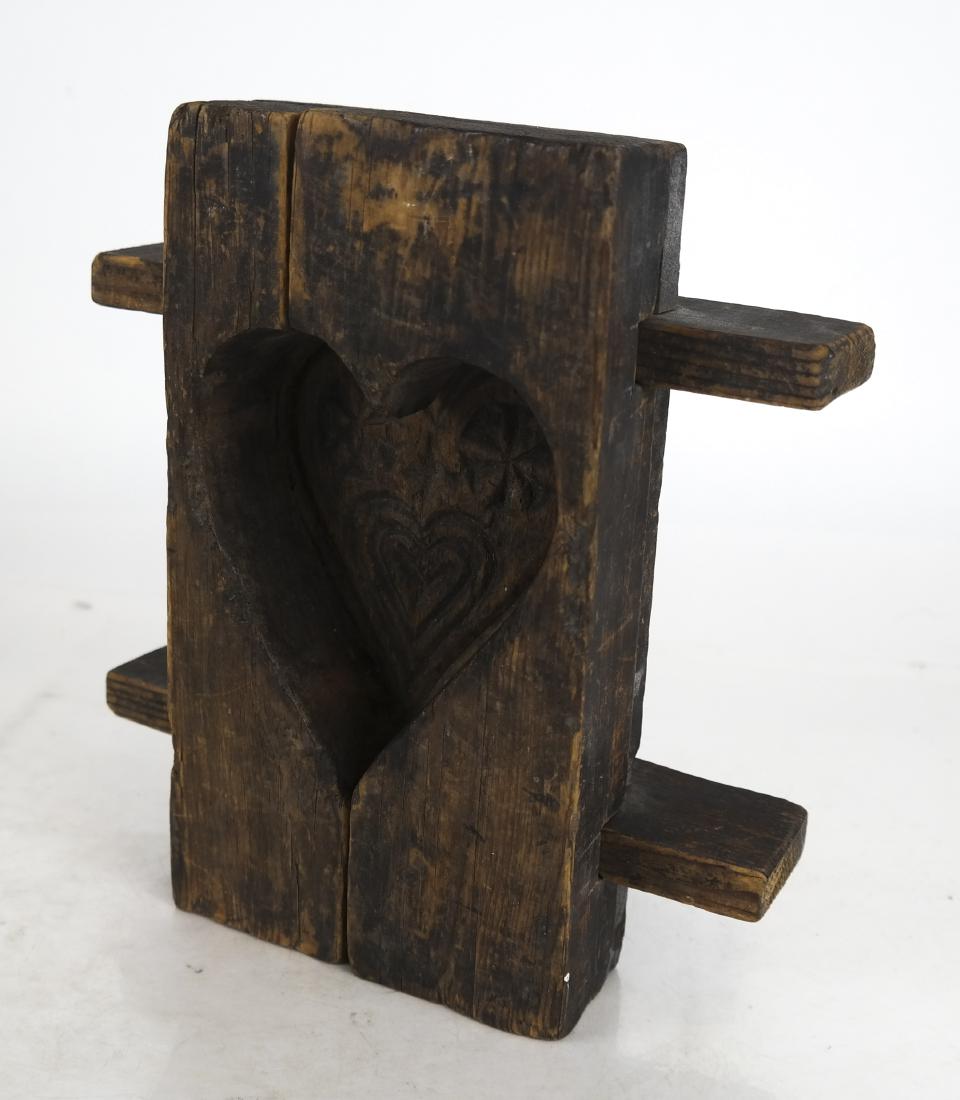 Antique Heart-Shaped Maple Sugar Mold (1 of 5)