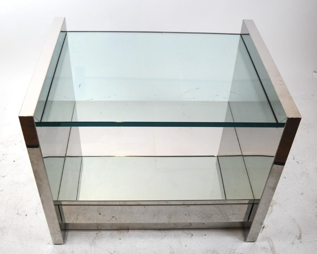 Karl Springer Contemporary Glass & Chrome Table (1 of 5)