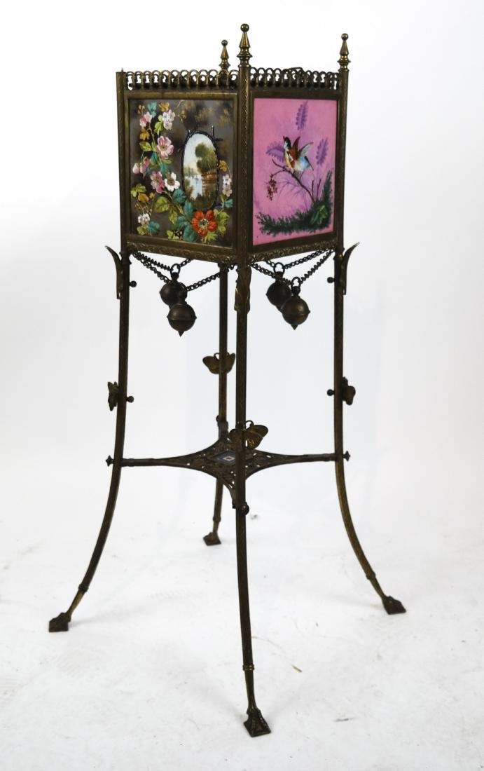 19th Century French Enamel & Bronze Plant Stand (1 of 9)
