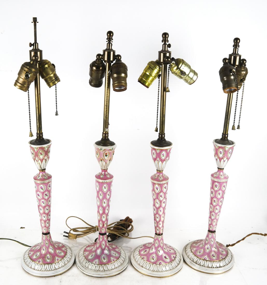 Four Continental Porcelain Lamps (1 of 4)