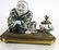 Chinese Figural Inkwell, Bronze Pencils - 5