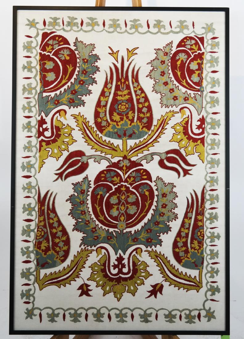 Framed Wool Embroidery Textile (1 of 4)