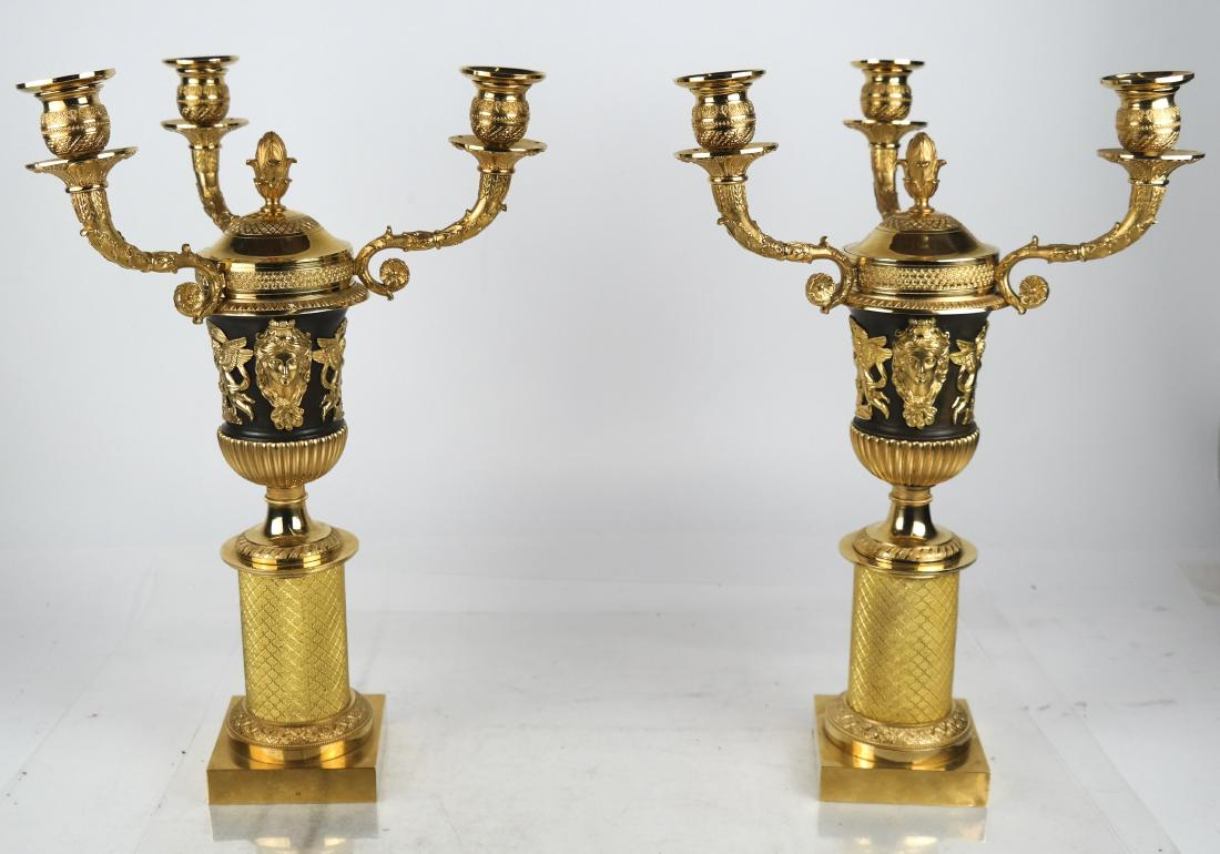 Pair French Gilt Bronze Candelabra (1 of 10)