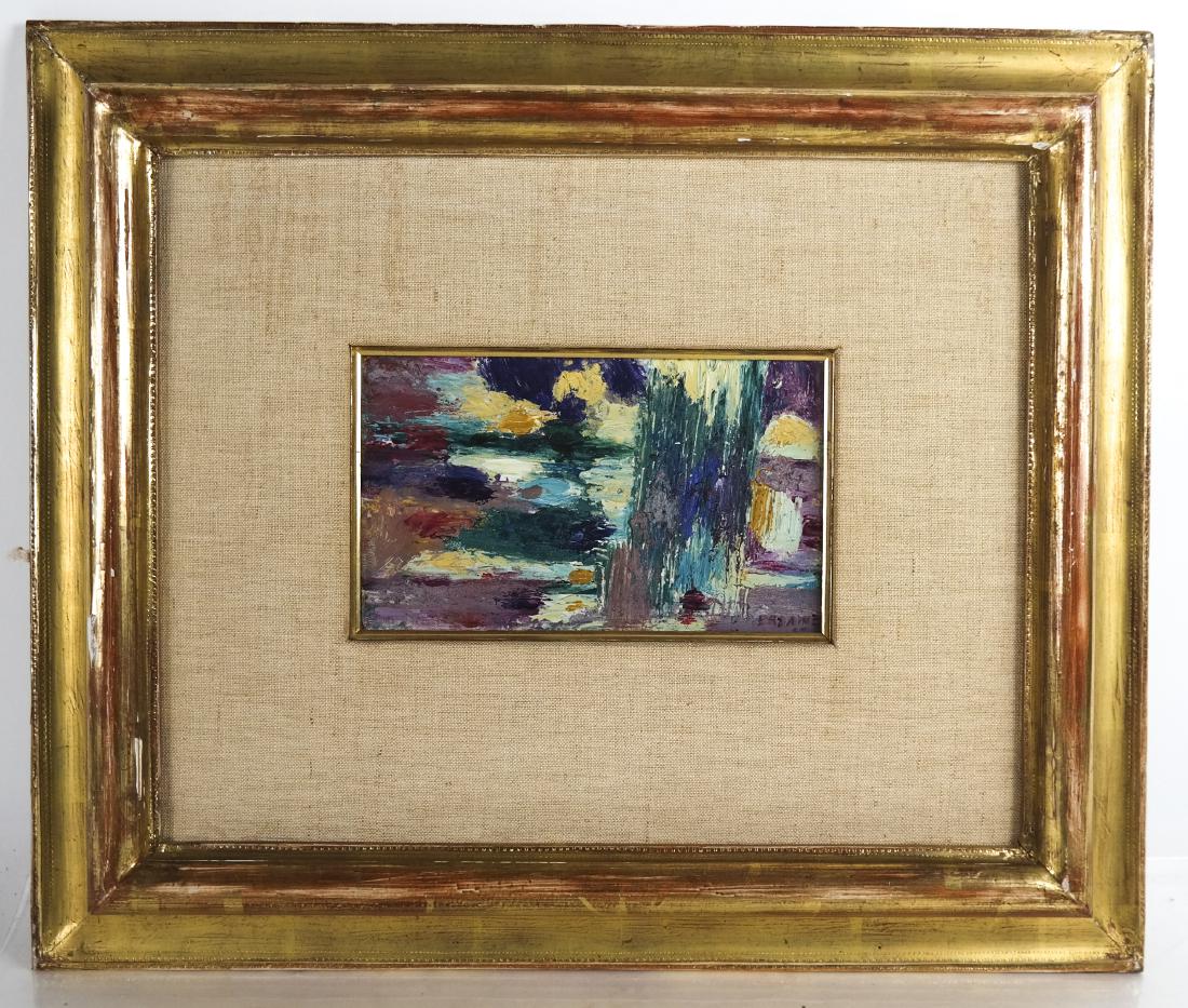 BAZAINE: Abstract - Oil on Panel (1 of 5)