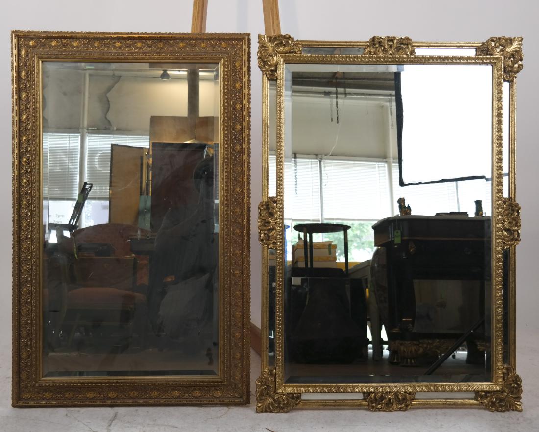 Two Gilt Beveled Mirrors (1 of 6)