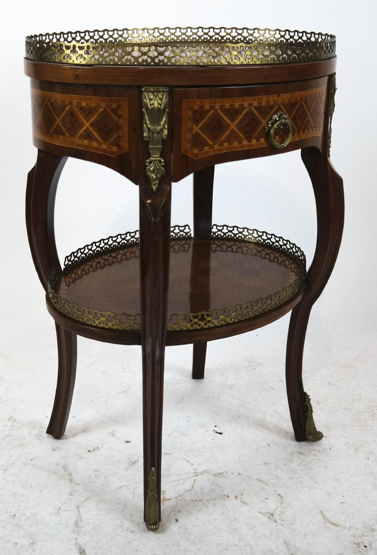 French-Style Parquetry Inlaid Stand (1 of 8)