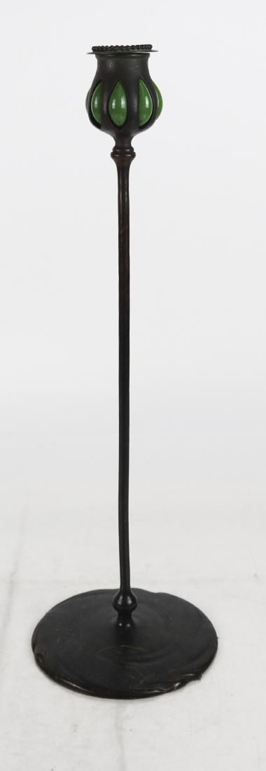 Tiffany Studios Bronze and Glass Candlestick (1 of 6)
